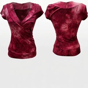 Elegant Burgundy Wrap Top